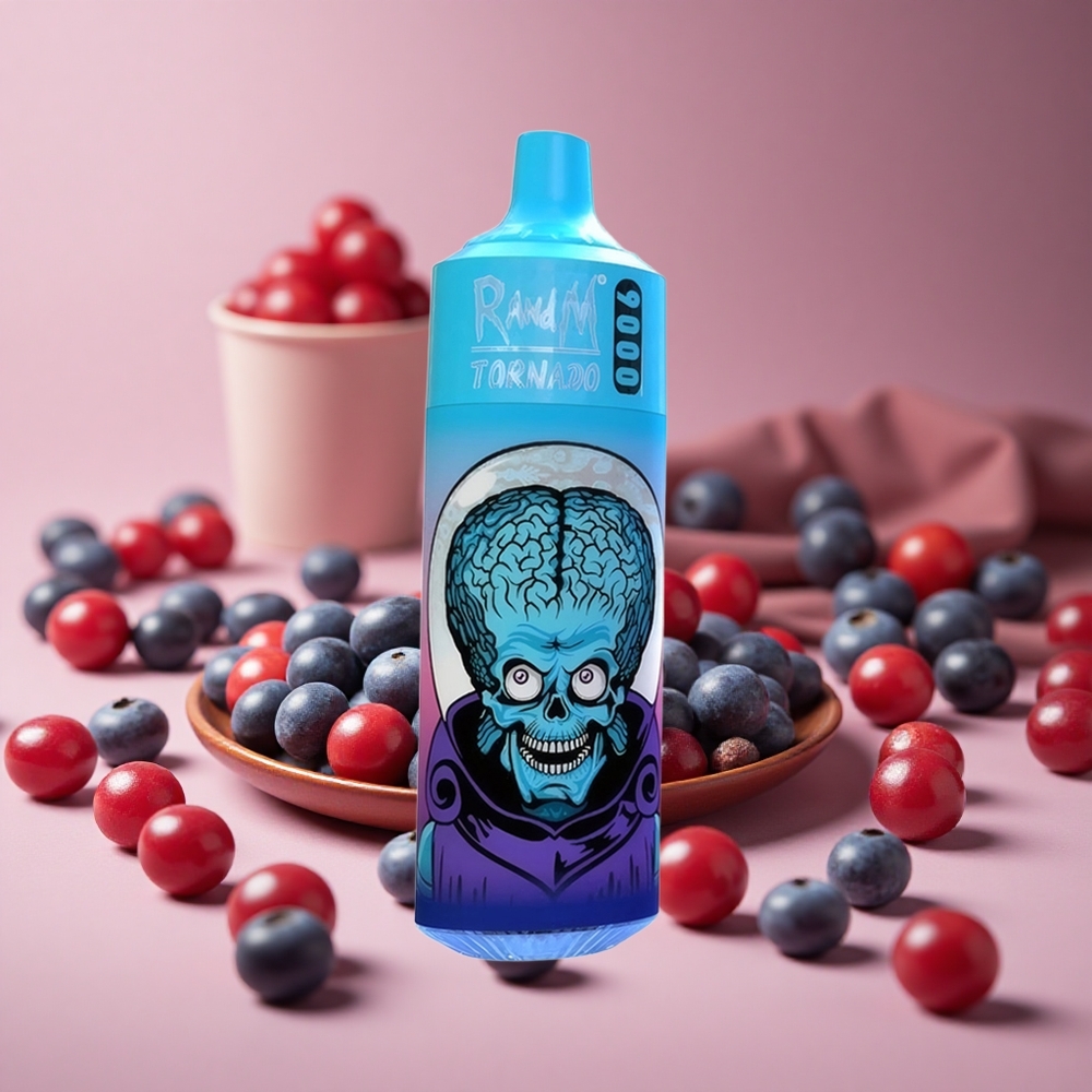 RandM Fumot Tornado 9000 Puffs Blueberry Cherry Cranberry Mesh Coil 18 mL New Zealand wholesale suppliers