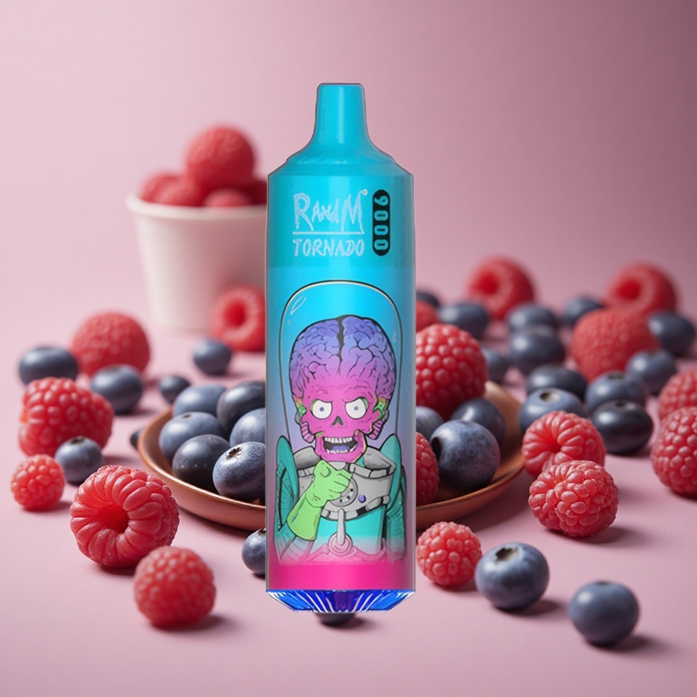 RandM Fumot Tornado 9000 Puffs Blueberry Raspberry 18 mL Mesh Coil New Zealand wholesale suppliers
