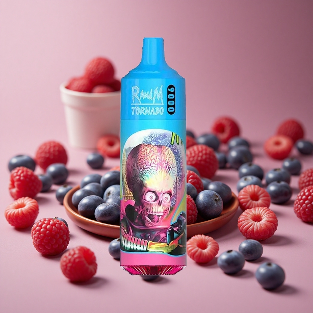 RandM Fumot Tornado 9000 Puffs Blueberry Sour Raspberry 18 mL Mesh Coil New Zealand wholesale suppliers