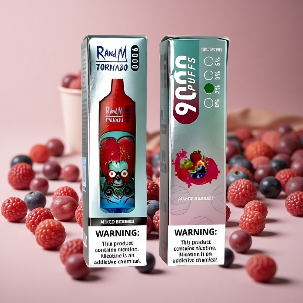 RandM Fumot Tornado 9000 Puffs Mixed Berries 18 mL E-liquid Capacity Mesh Coil New Zealand wholesale suppliers