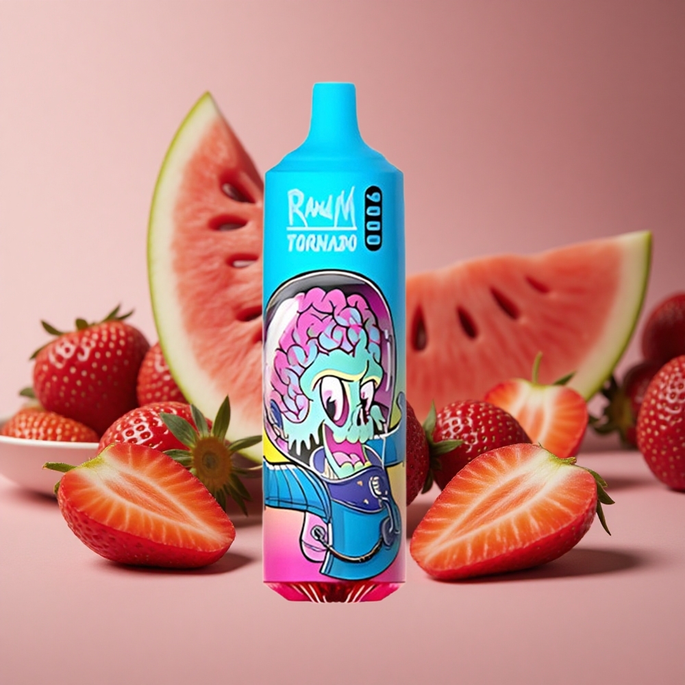 RandM Fumot Tornado 9000 Puffs Prime Strawberry Watermelon 18 mL Mesh Coil New Zealand wholesale suppliers