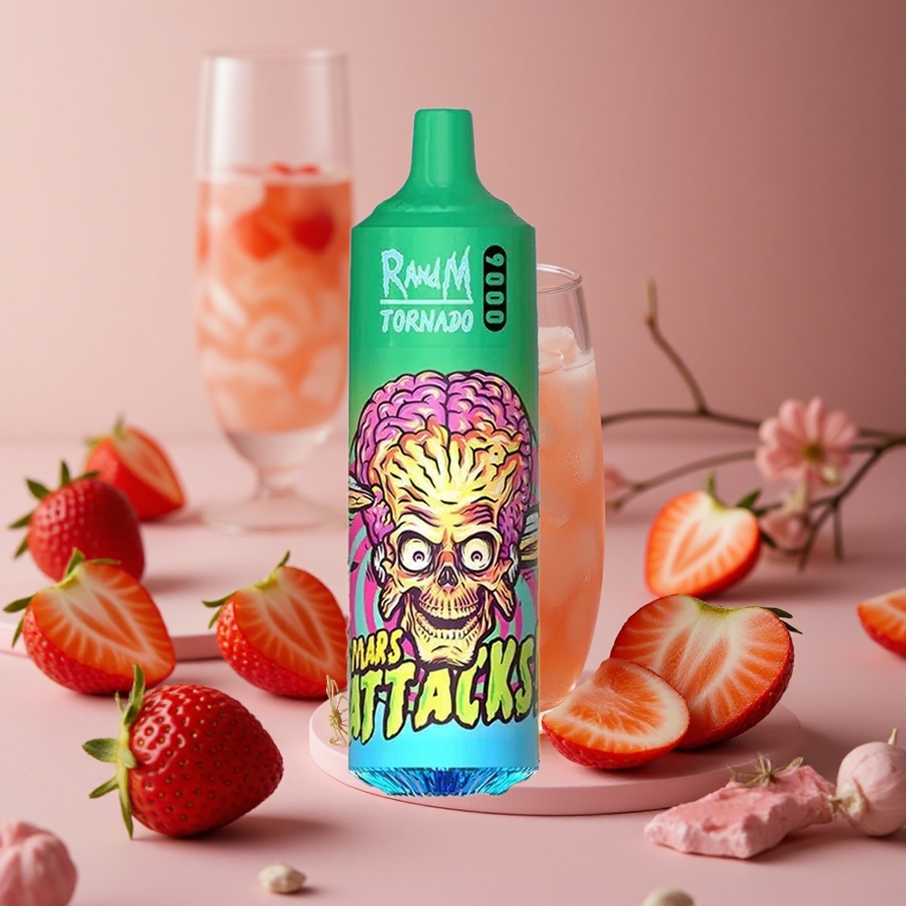 RandM Fumot Tornado 9000 Puffs Strawberry Lemonade 18 mL Mesh Coil New Zealand wholesale suppliers