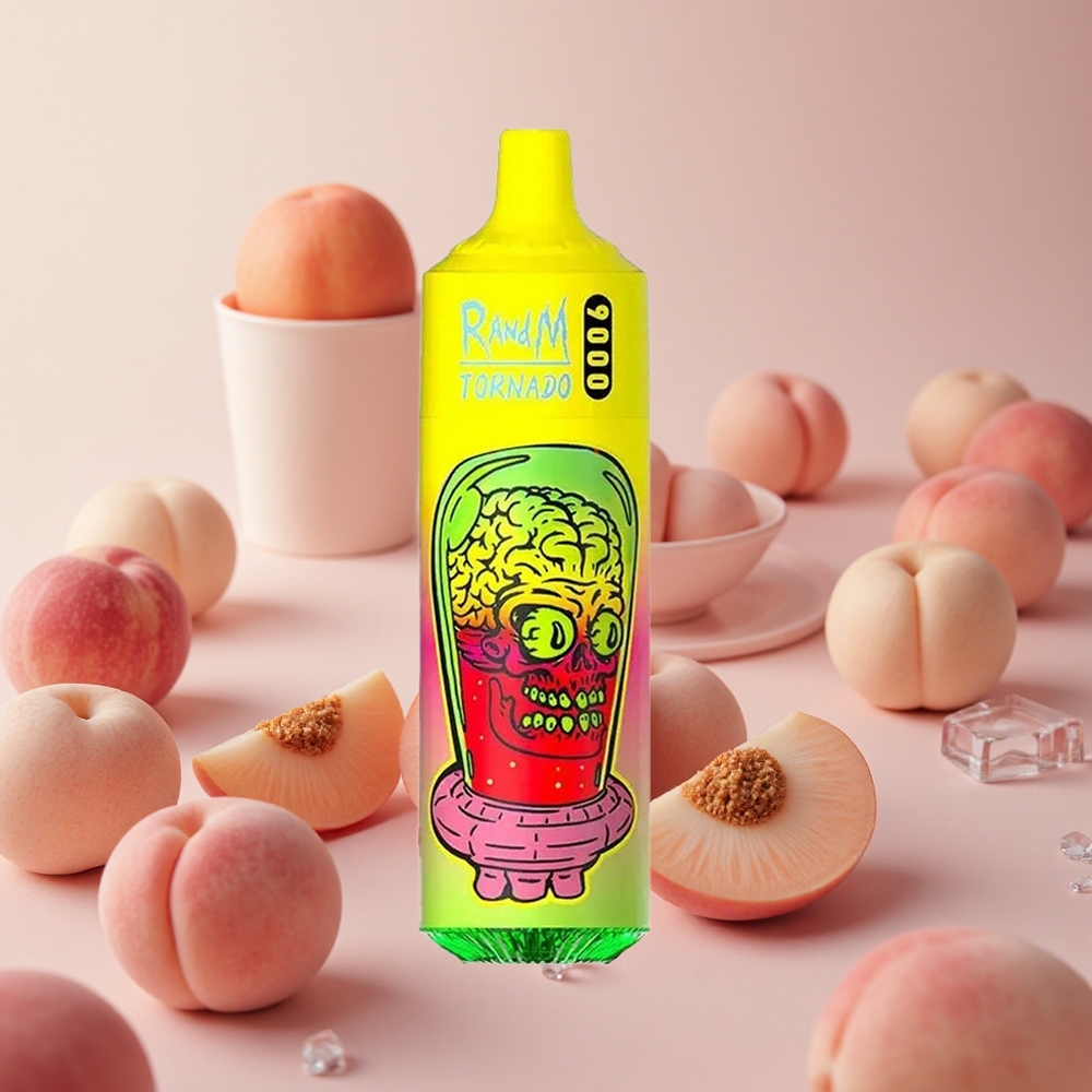 RandM Fumot Tornado 9000 Puffs Summer Peach Ice 18 mL Mesh Coil New Zealand wholesale suppliers