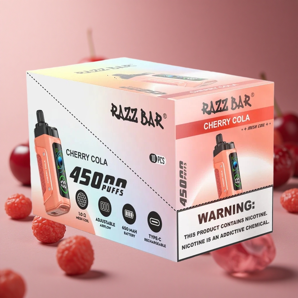 Razz Bar 45000 Puffs Cherry Cola Type-C Rechargeable New Zealand wholesale suppliers