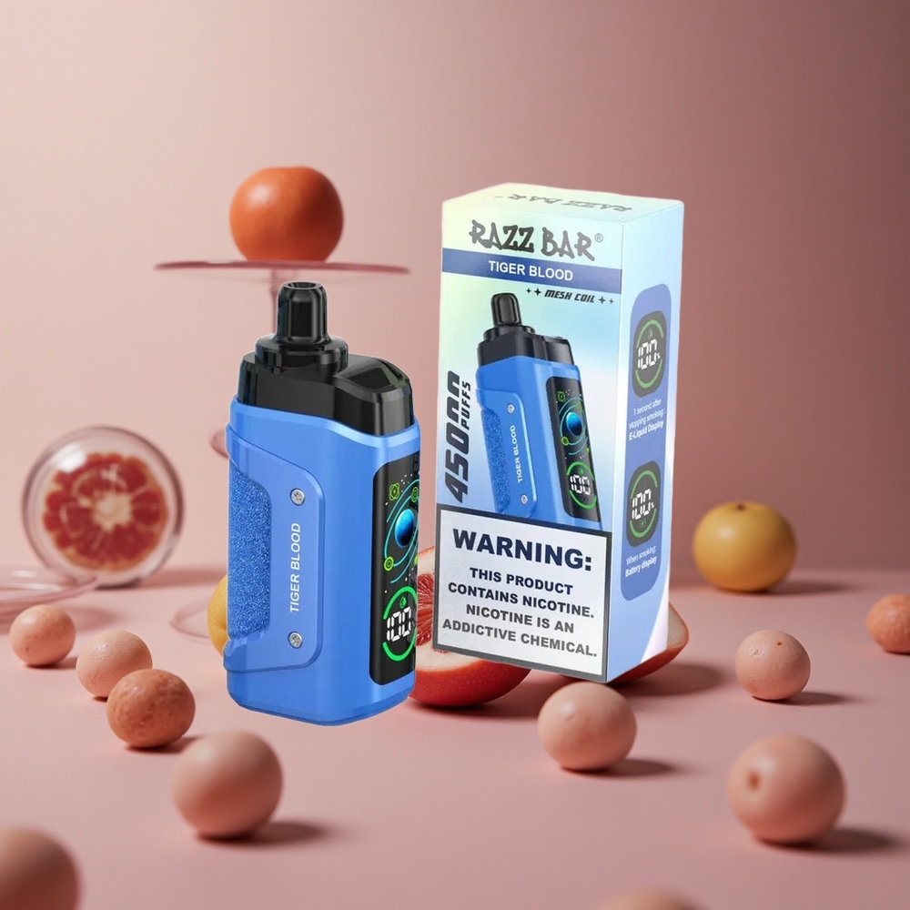 Razz Bar 45000 Puffs Disposable Vape Tiger Blood with Adjustable Airflow and 650 Mah Battery New Zealand wholesale suppliers