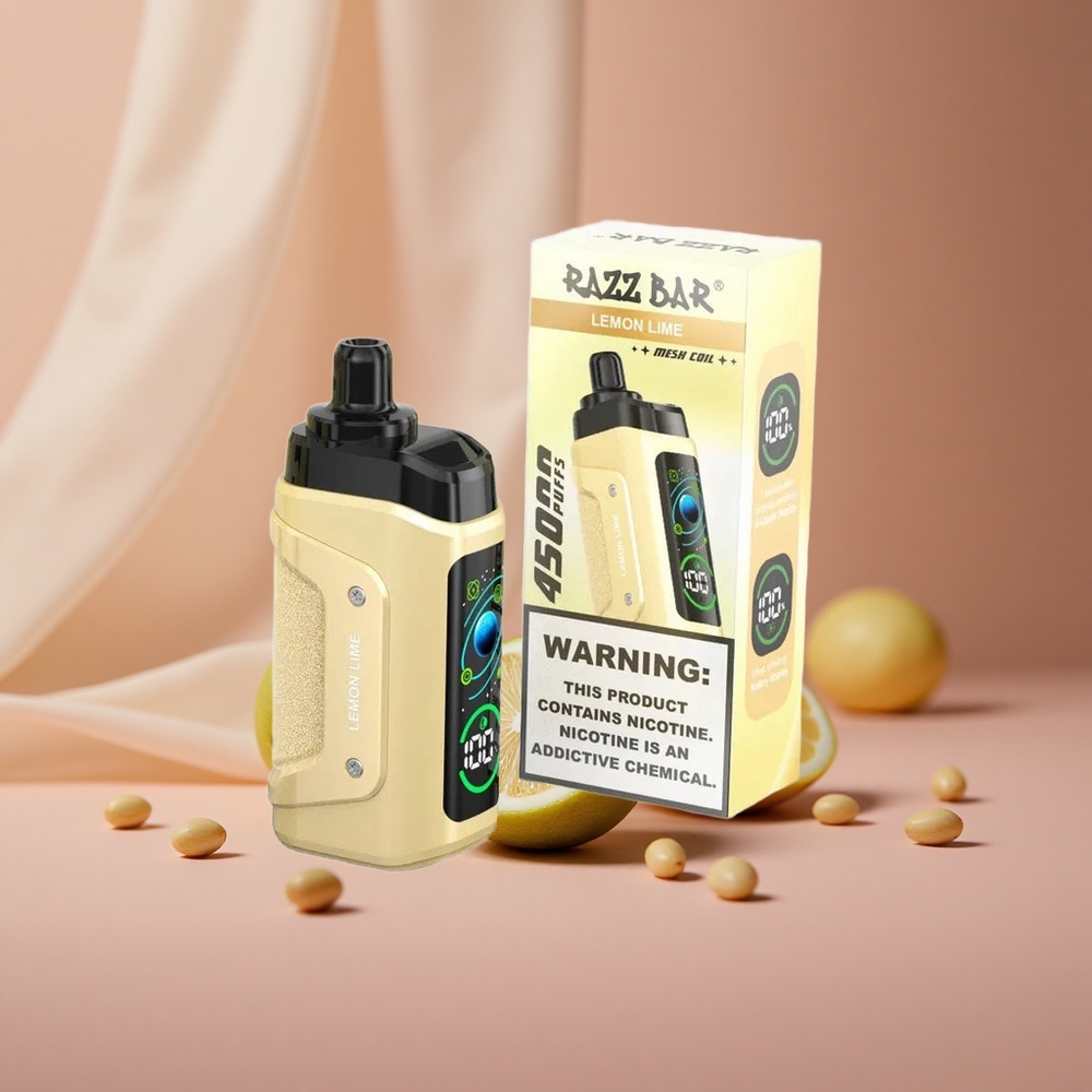 Razz Bar 45000 Puffs Lemon Lime 1.0 Ohm Mesh Coil Type-C Rechargeable New Zealand wholesale suppliers