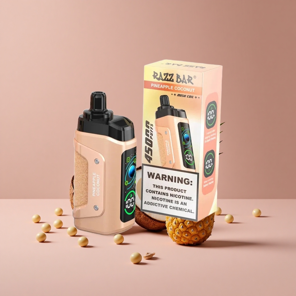 Razz Bar 45000 Puffs Pineapple Coconut Adjustable Airflow Type-C Rechargeable New Zealand wholesale suppliers