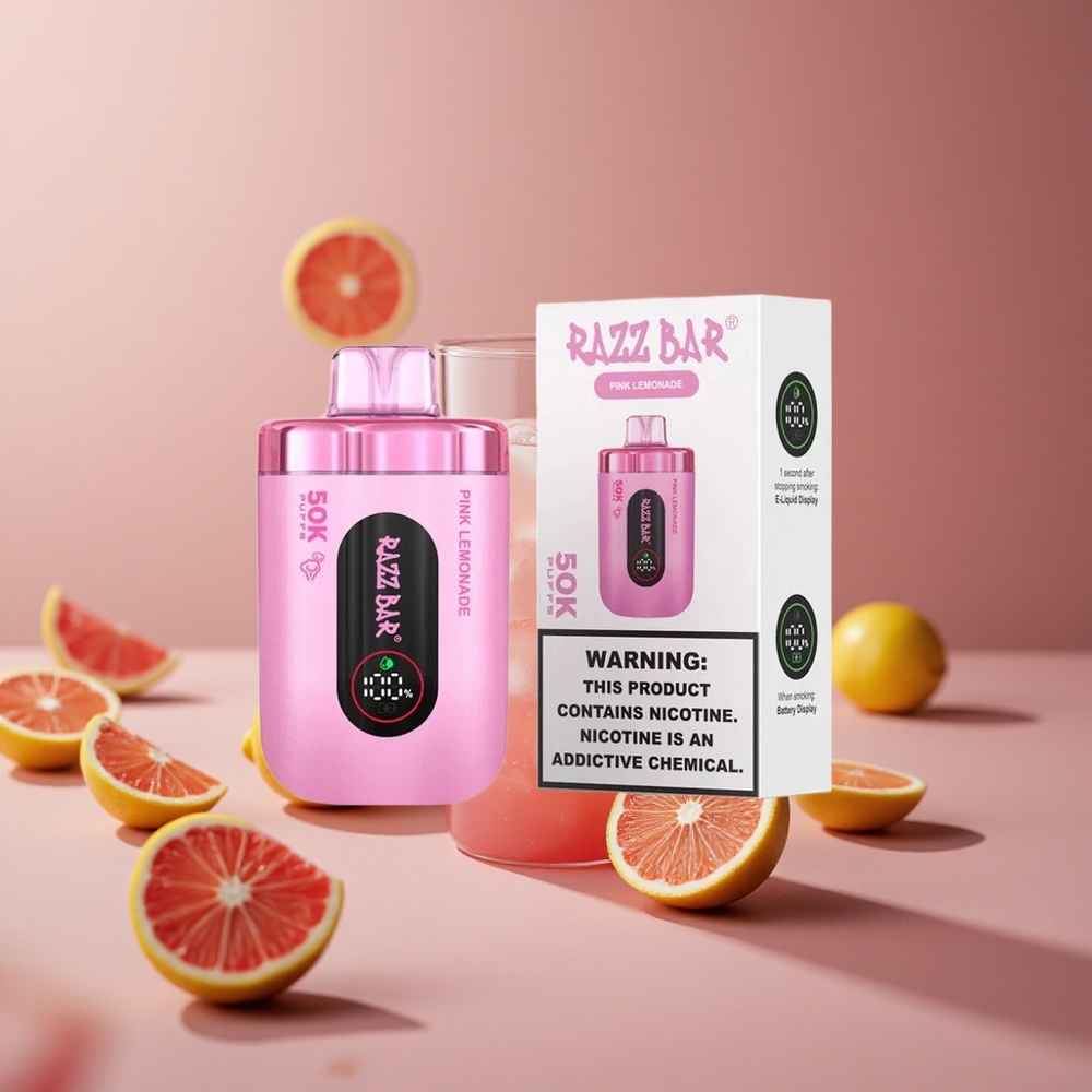 Razz Bar 50K Puffs Pink Lemonade 1.0 Ohm Mesh Coil New Zealand wholesale suppliers