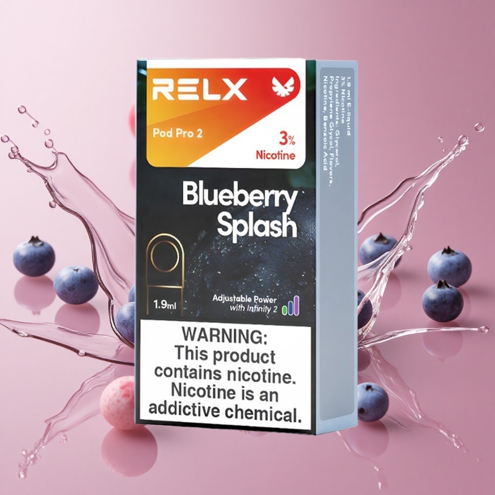RELX Pod Pro 2 600 Puffs Blueberry Splash 3% Nicotine New Zealand wholesale suppliers