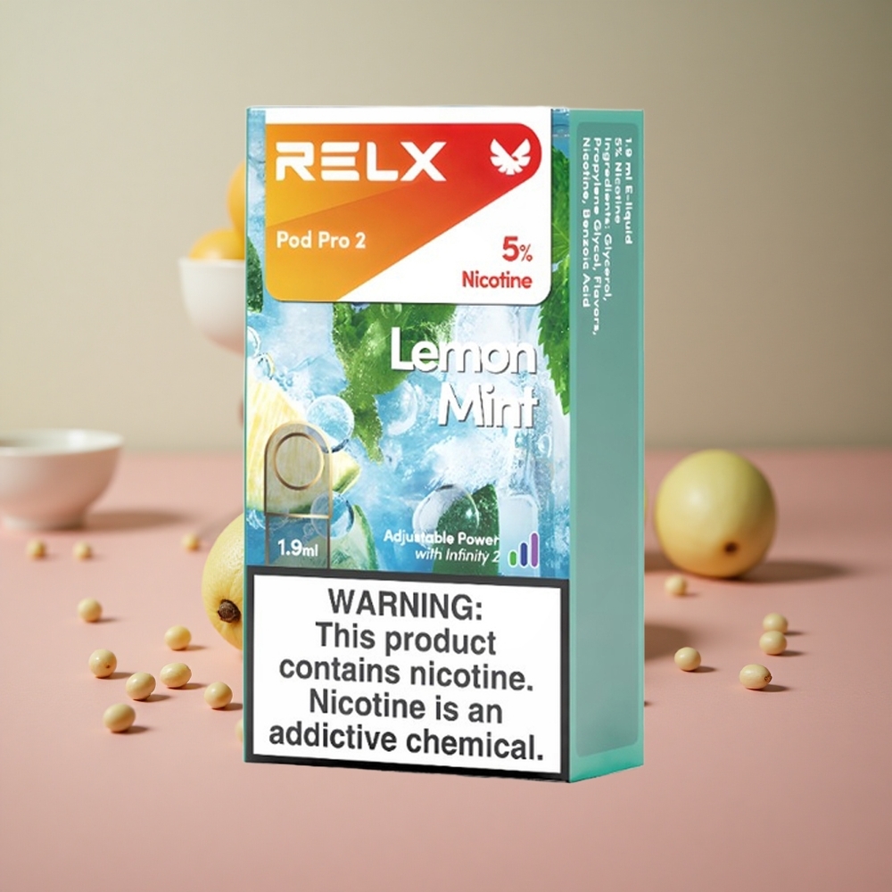 RELX Pod Pro 2 600 Puffs Lemon Mint Nicotine 5% New Zealand wholesale suppliers