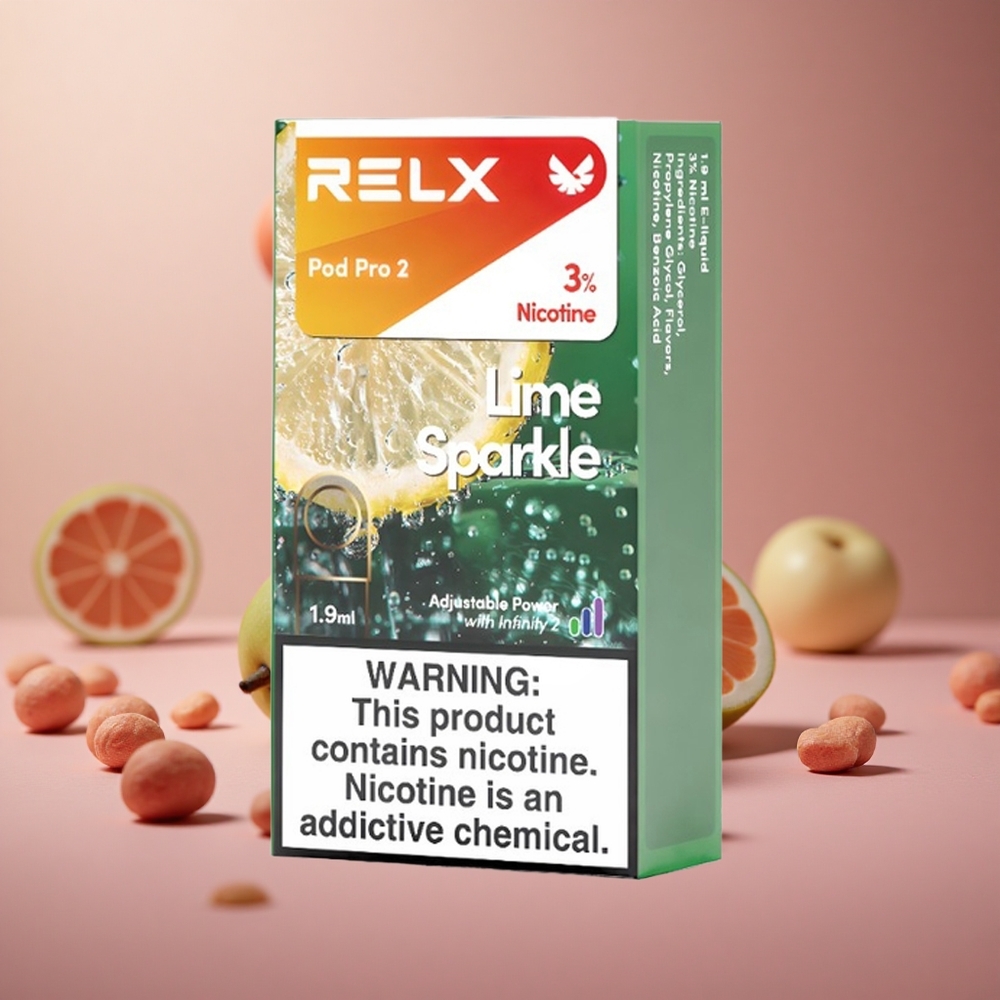 RELX Pod Pro 2 600 Puffs Lime Sparkle 3% Nicotine New Zealand wholesale suppliers