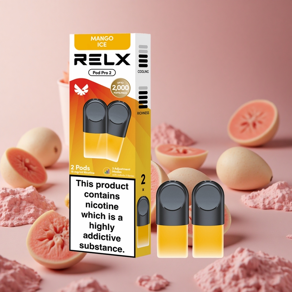 RELX Pod Pro 2 600 Puffs Mango Ice 1.8% Nicotine New Zealand wholesale suppliers