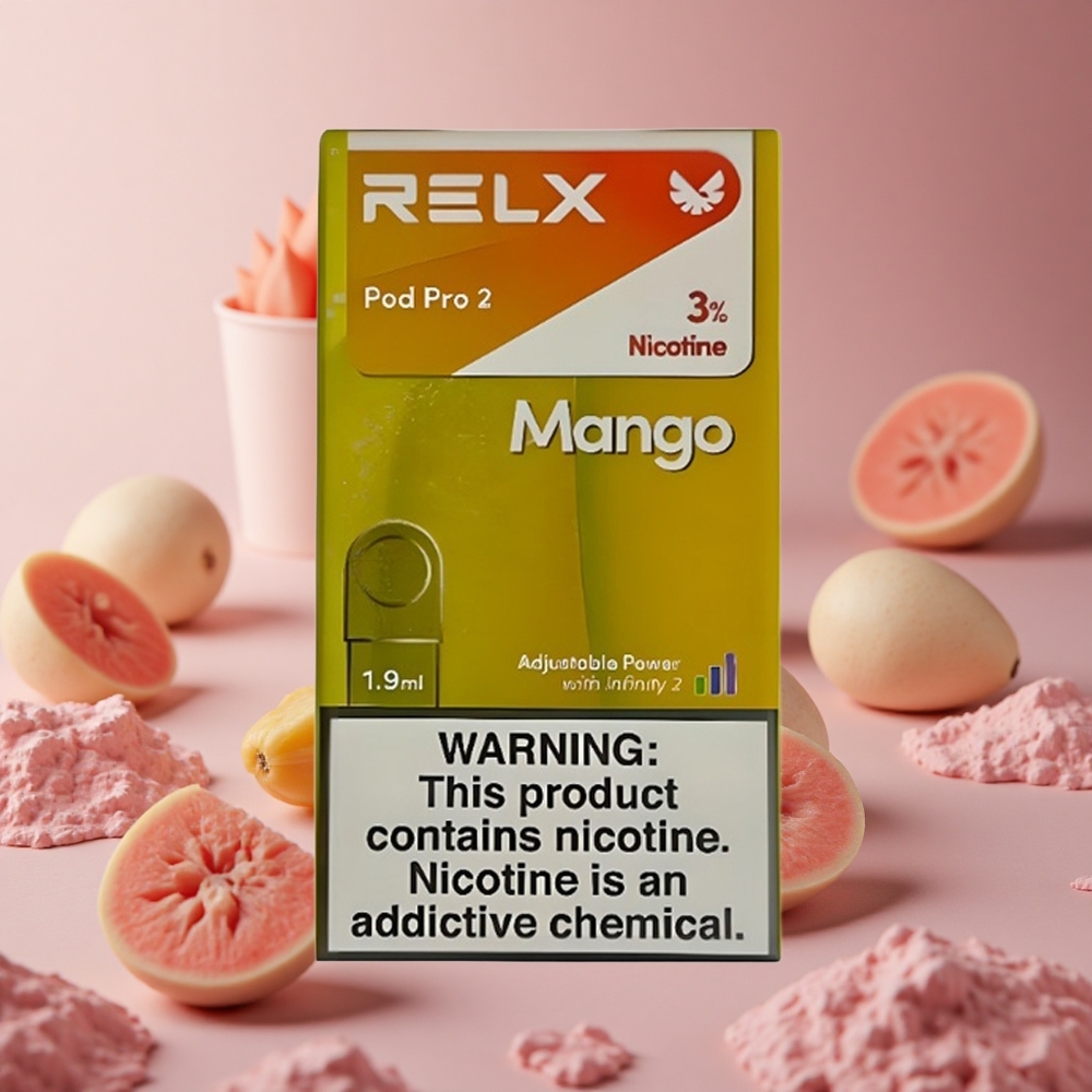 RELX Pod Pro 2 600 Puffs Mango Ice 3% Nicotine New Zealand wholesale suppliers