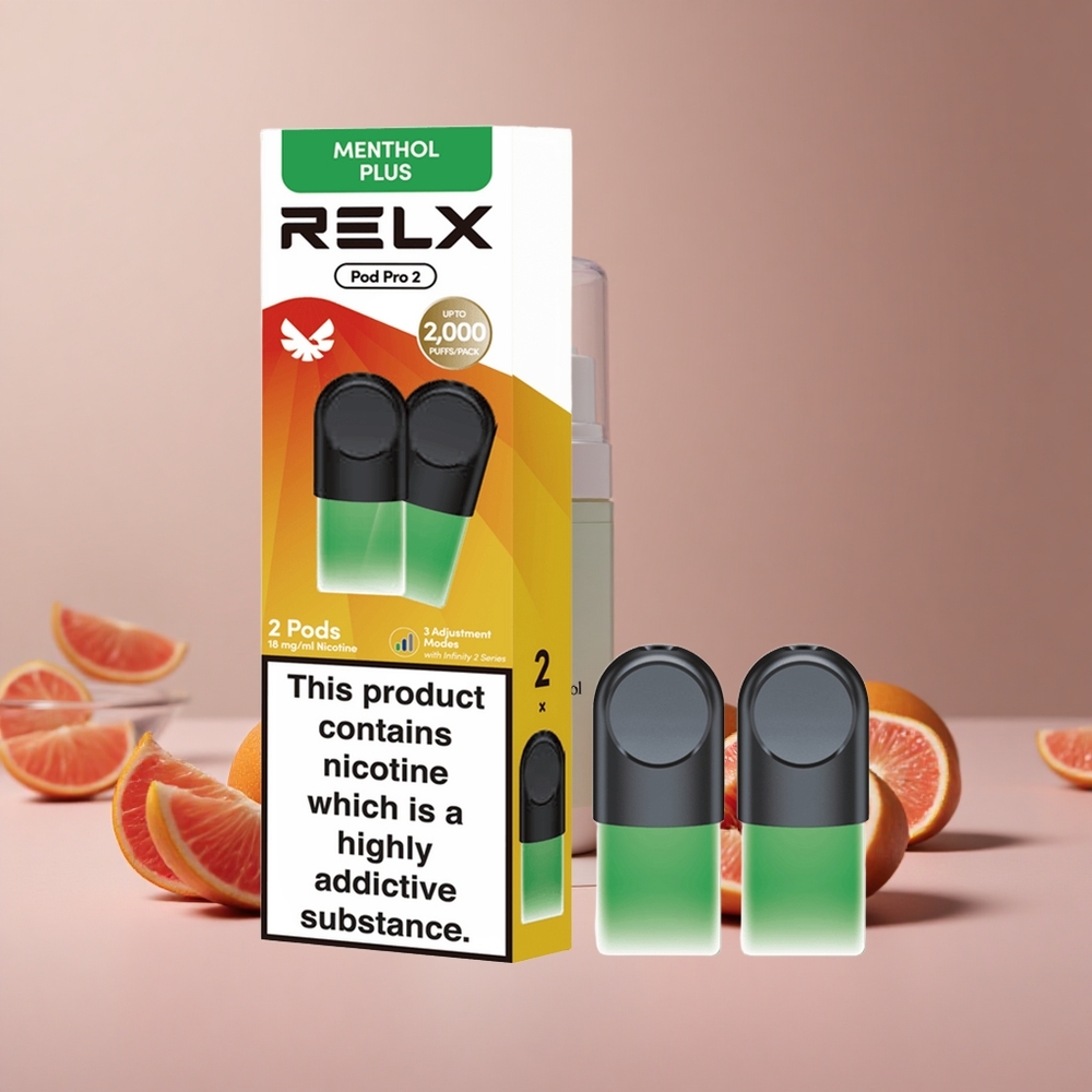 RELX Pod Pro 2 600 Puffs Mint-Menthol Plus 1.9ml 3 Voltage Adjustment New Zealand wholesale suppliers