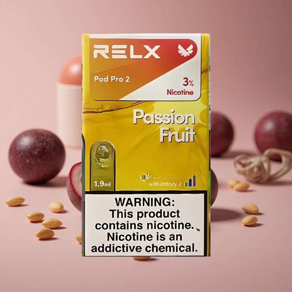 RELX Pod Pro 2 600 Puffs Passion Fruit Nicotine 3% New Zealand wholesale suppliers