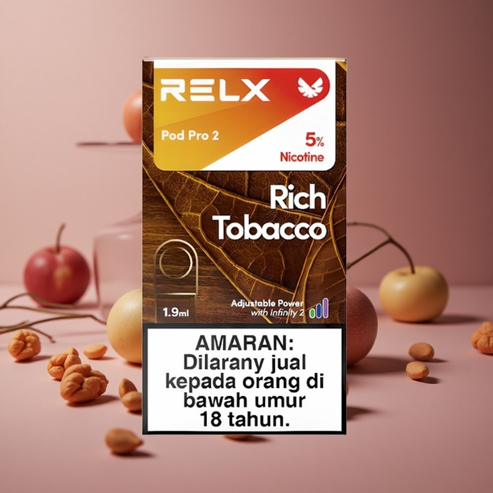RELX Pod Pro 2 600 Puffs Rich Tobacco 5% Nicotine New Zealand wholesale suppliers