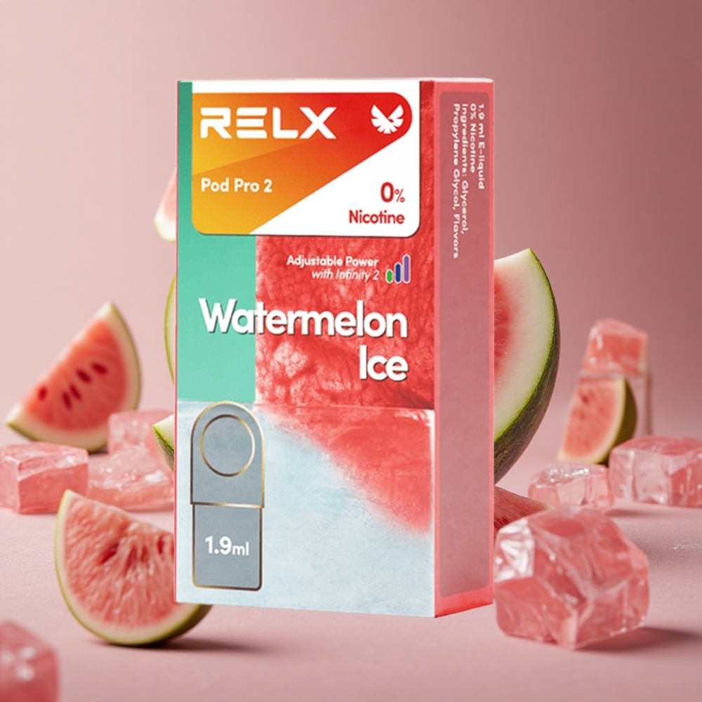 RELX Pod Pro 2 600 Puffs Watermelon Ice 0% Nicotine New Zealand Wholesale Suppliers