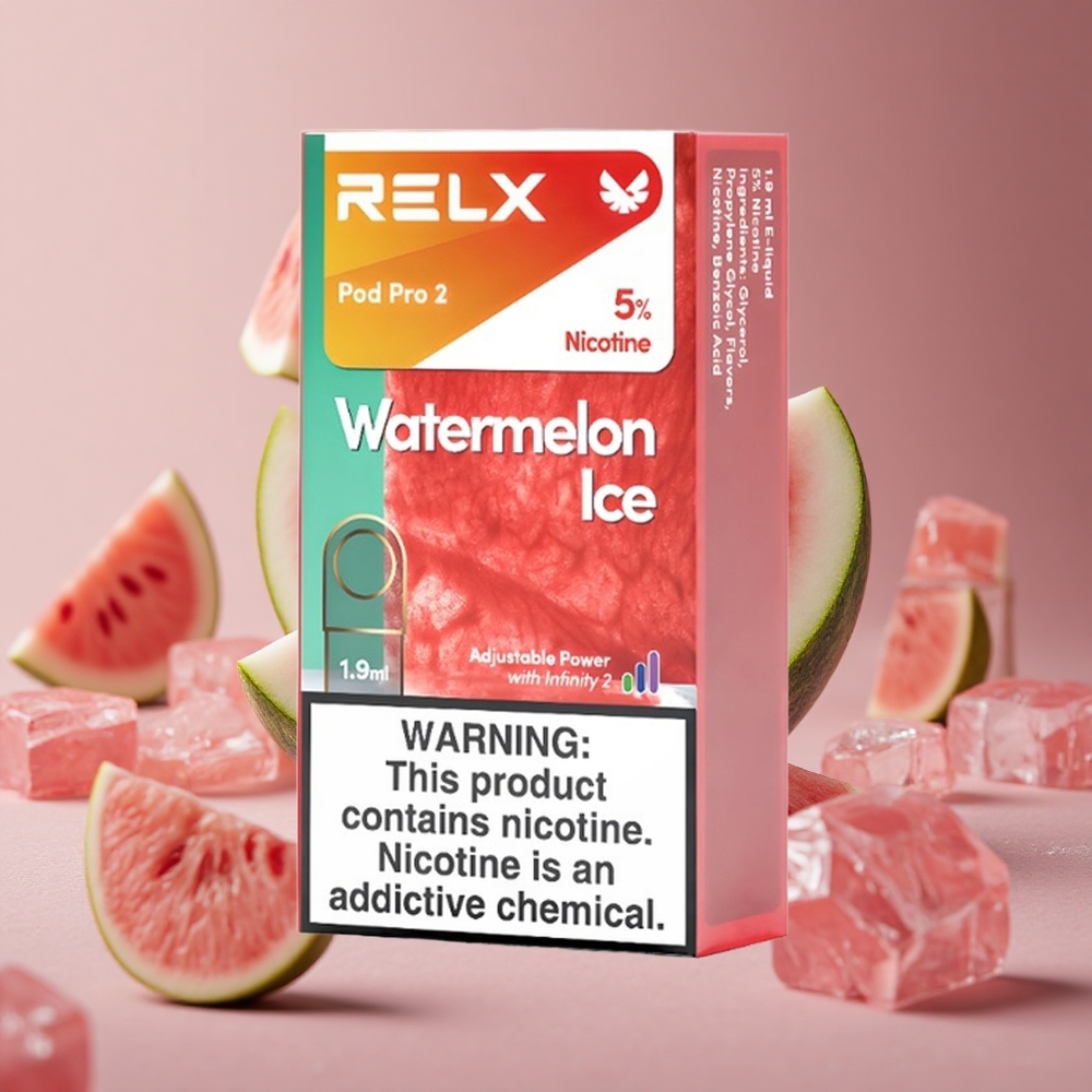 RELX Pod Pro 2 600 Puffs Watermelon Ice Nicotine 5% 1.9ml New Zealand wholesale suppliers