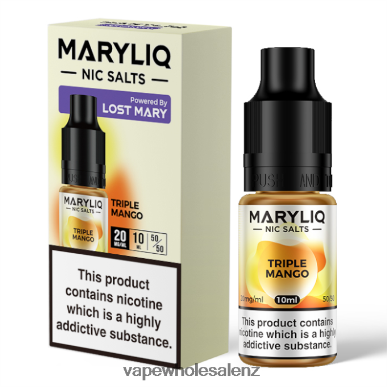 Vape Wholesale Supplier - Triple Mango NPP44459 LOST MARY MARYLIQ Nic Salts - 10ml - 20mg