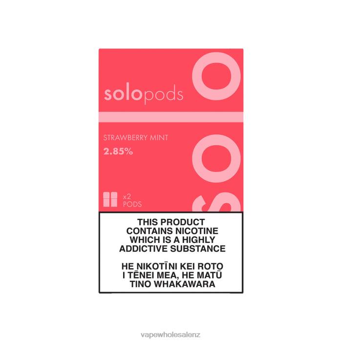 Vaping Stores NZ - Strawberry Mint 428260 Solo Replacement Pod 2-Pack